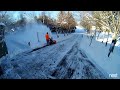 snowblowing the driveway with my ariens deluxe 28 sho snow storm