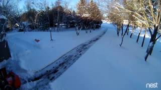 Snowblowing the driveway with my Ariens Deluxe 28 SHO - Snow Storm!