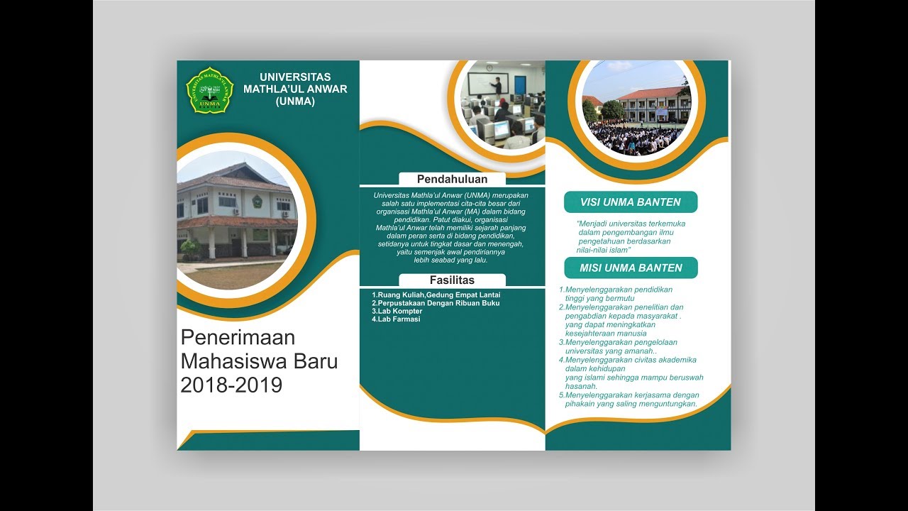 Template Brosur Sekolah Lipat 3 Corel Colorswes