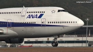 広島空港 ANA ジャンボ 里帰りフライト Boeing 747-400D JA8966 2013.11.17