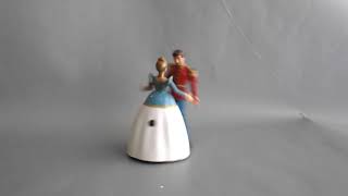 WELLS BRIMTOY WALT DISNEY'S DANCING CINDERELLA AND PRICE CELLULOID COUPLE CLOCKWORK MOVEMENT WORKING