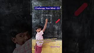 Connect 9 dots with 4 straight lines | Puzzle | Challenge | mind game | #puzzles #shorts #trending