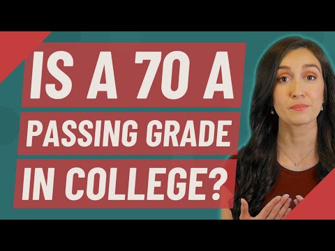 What is a passing grade in college in Canada?