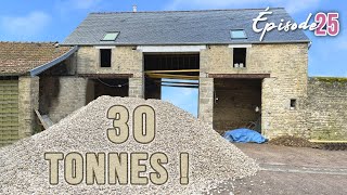 WE PLACE 30 TONS of stones in the barn - EP25 - house renovation