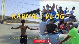 Karnali Khola Ma First Time Swimming Gardai ❤️| Rafting | Adventure