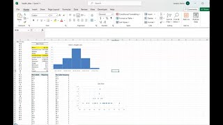 Histogram, Descriptive Statistics and Dot Plot in Excel