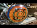 woodturning Aurora chasers plate