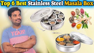 ✅Top 6 Best Stainless Steel Masala Dabba In India 2023 With Price|S.S Masala Box Review \u0026 Comparison