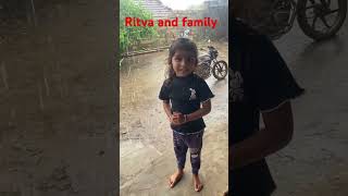 બોવ વરસાદ આવે છે Ritva and family #youtubeshorts