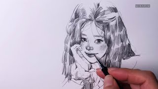 Daily drawing/인물화/얼굴그리기/연필그림/portrait/pencil drawing/How to draw a face