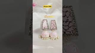 Traditional Meenakari Pink Jhumka Price -299 #earrings #shorts