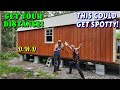 MARKING OUT THE HOLES | work, couple builds tiny house, homesteading, off-grid, rv life, rv living |