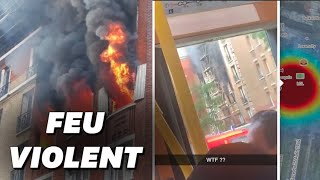 Les images du violent incendie à Paris, porte d'Orléans, dans le 14e arrondissement