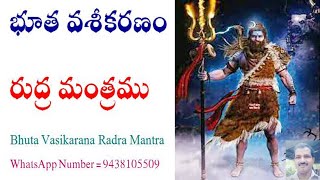 భూత వశీకరణం రుద్ర మంత్రముBhuta Vasikarana Radra Mantra