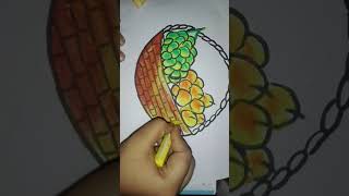 How to Draw Fruit Basket easy to step by step