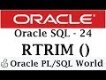 RTRIM Function in Oracle SQL | Character Manipulation | Oracle SQL Tutorial for Beginners