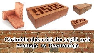 Caramida obisnuita din argila arsa - Avantaje si Dezavantaje