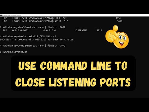 How to Use Command Line to Close Listening Ports ?