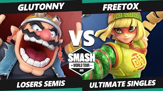 SWT Europe Online Losers Semis - Glutonny (Wario) Vs. Freetox_ (Min Min) SSBU Ultimate Tournament