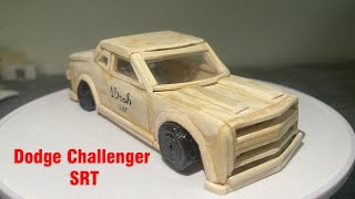 DIY a Dodge Challenger SRT car model from wood - 1Boah Art