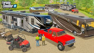 GOING CAMPING WITH NEW $250,000 MOTORHOME!! | FS22