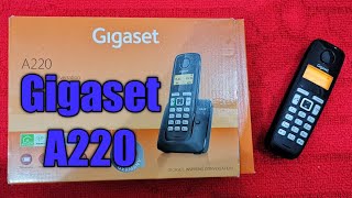 Gigaset A220 speaker cordless landline phone unboxing and testing