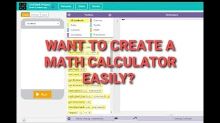 MATH CALCULATOR USING CODE IN CODE.ORG