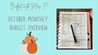 October Monthly Budget Overview | Budget With Me (Week 1)  | Zero Based Budget | Debt Payoff Journey