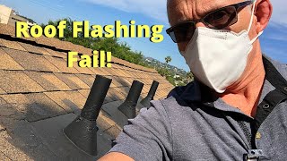 Roof Flashing Fail Found By Home Inspection Authority