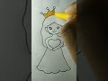 Easy way to draw a cute lil princess 👸#ytshortsindia #creativerinks