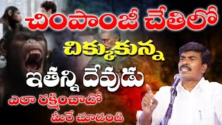 చింపాంజీ చేతిలో చిక్కుకున్న... ఇతన్ని దేవుడు ఎలా రక్షించాడో మీరే చూడండి. || #KRUPAMINISTRIES    |