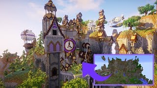 Extreme Amplified Oak Village Transformation | Steampunk Minecraft Timelapse