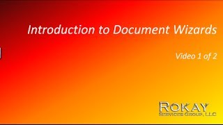 Introduction to Document Wizards