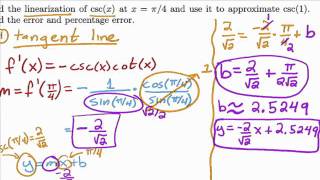 Linear Approximation Example 4