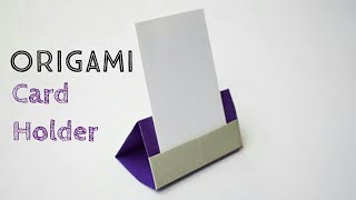 Easy Business Card Holder | DIY Place Card Holder | Easy Origami Card Stand #origami #diycardholder