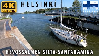 🇫🇮 Laajasalo Hevossalmi Silta maisema - Katso 4K/60 - Helsinki Santahamina - Suljettu Sotilassaari.