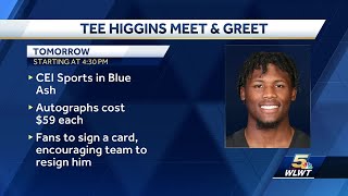 Bengals’ WR Tee Higgins to sign autographs Saturday for fans in Blue Ash