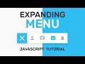 Expanding Menu Using Javascript | HTML, CSS, Javascript Tutorial
