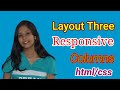 Responsive Three Column Layout Using HTML and CSS@junnukitech