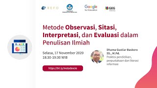 Metode Observasi, Sitasi, Interpretasi, dan Evaluasi dalam Penulisan Ilmiah