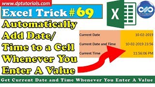 Automatically Add Date/Time to a Cell When You Enter || Record Date and Time when Value is Changed