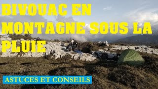 Bivouac en montagne sous la pluie EVOLUTION