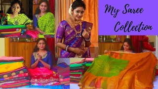 My Saree Collection || Chandhanamazha Sarees || Meghnaz StudioBox || Meghna Vincent ||