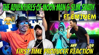 The Adventures Of Moon Man & Slim Shady ft  Eminem Official Lyric Video - Producer Reaction