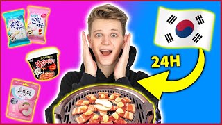 CAŁY DZIEŃ JEM TYLKO KOREAŃSKIE JEDZENIE 😱 *24h challenge* | Dominik Rupiński