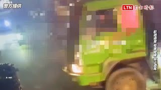 不滿鄰桌太嗨 獨飲男醉駕砂石車五度衝撞小吃店被法辦（警方提供）