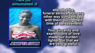 Jennifer Edwin thank you