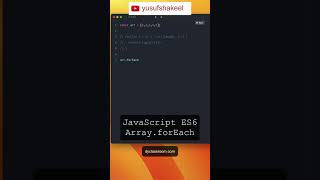 ES6 Array forEach method #shorts