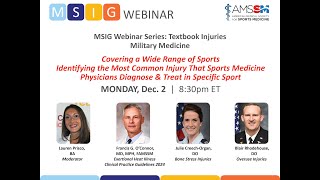 Textbook Injuries Series (Military Medicine) | AMSSM MSIG Webinar