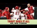 Mike Trout is back! He goes deep, shows off arm